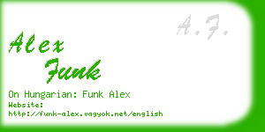 alex funk business card